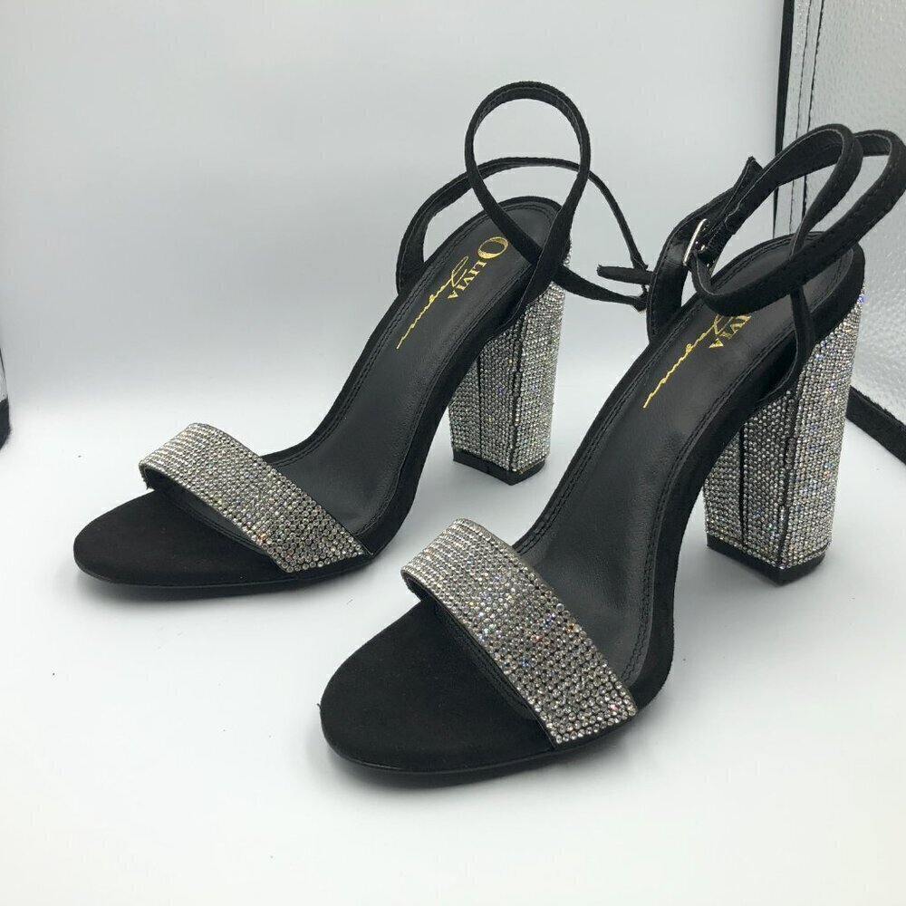Olivia Ferguson Rhinestone High Heels Size 6.5 (Brand New)
